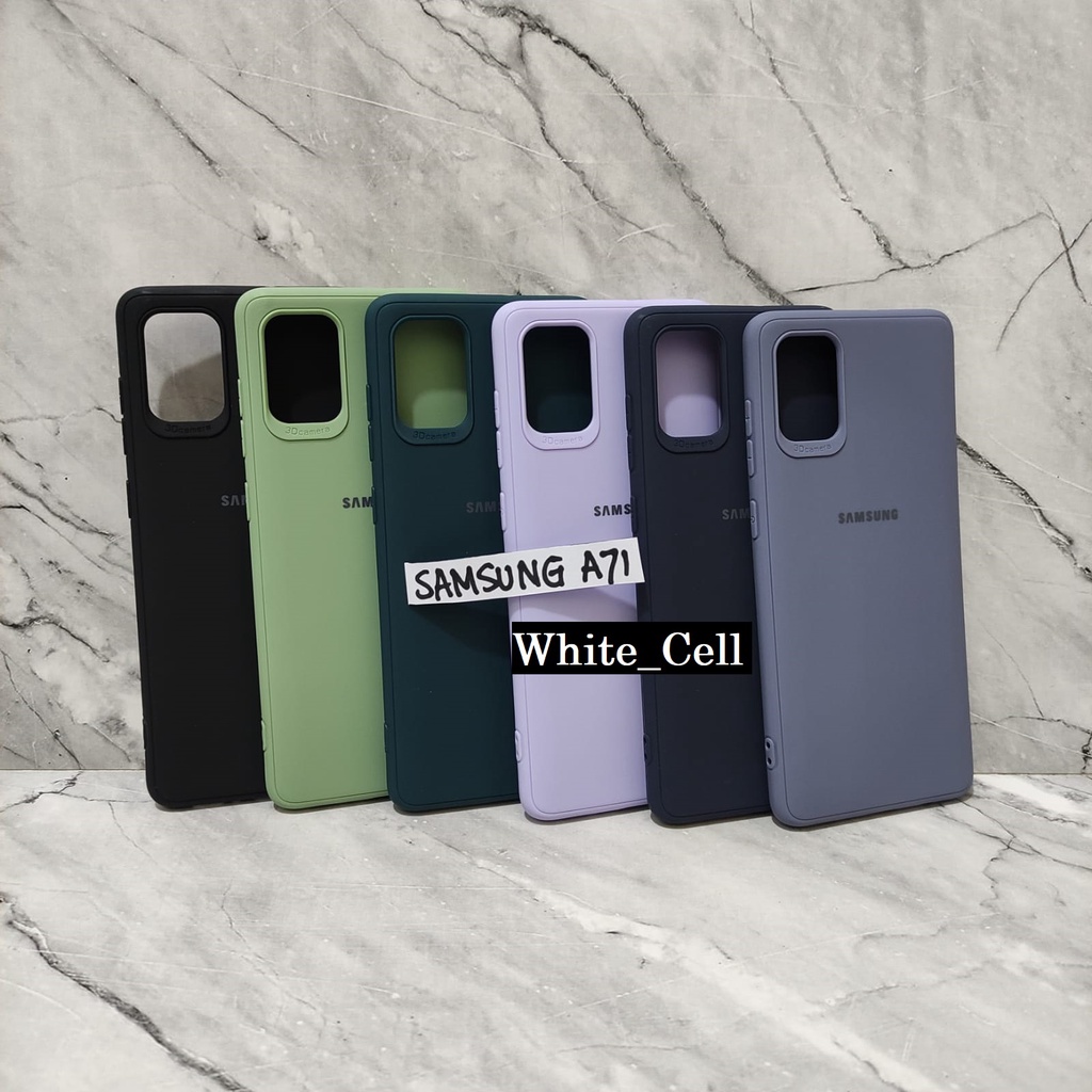 Samsung A03 Core A20 A02S A51 A71 A11 M11 A12 A50 A50S A30S Soft Case Candy Warna Warni Macaron Protector 3D Camera Logo Silicon White_Cell