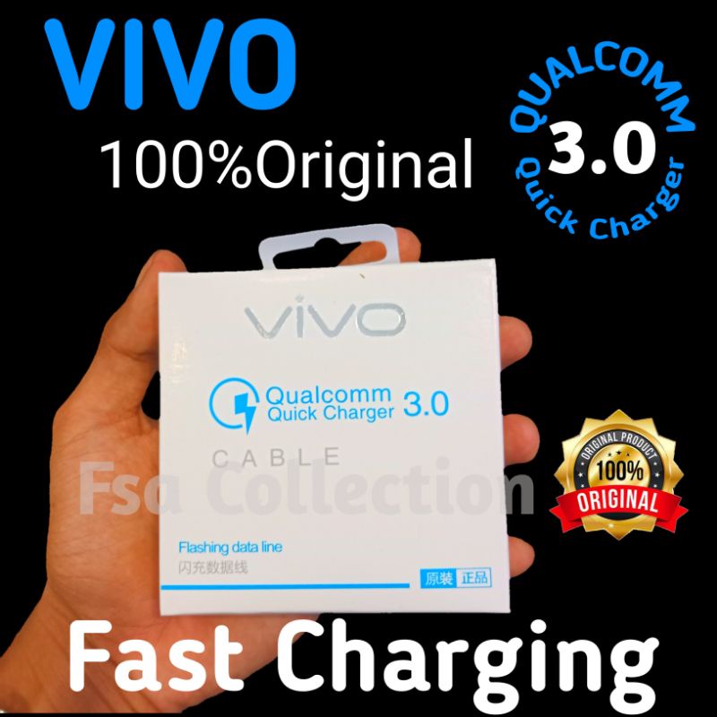 QC3.0 KABEL DATA VIVO MICRO USB  &amp;  TYPE C QUICK CHARGE VIVO [VIVO QUALCOMM]