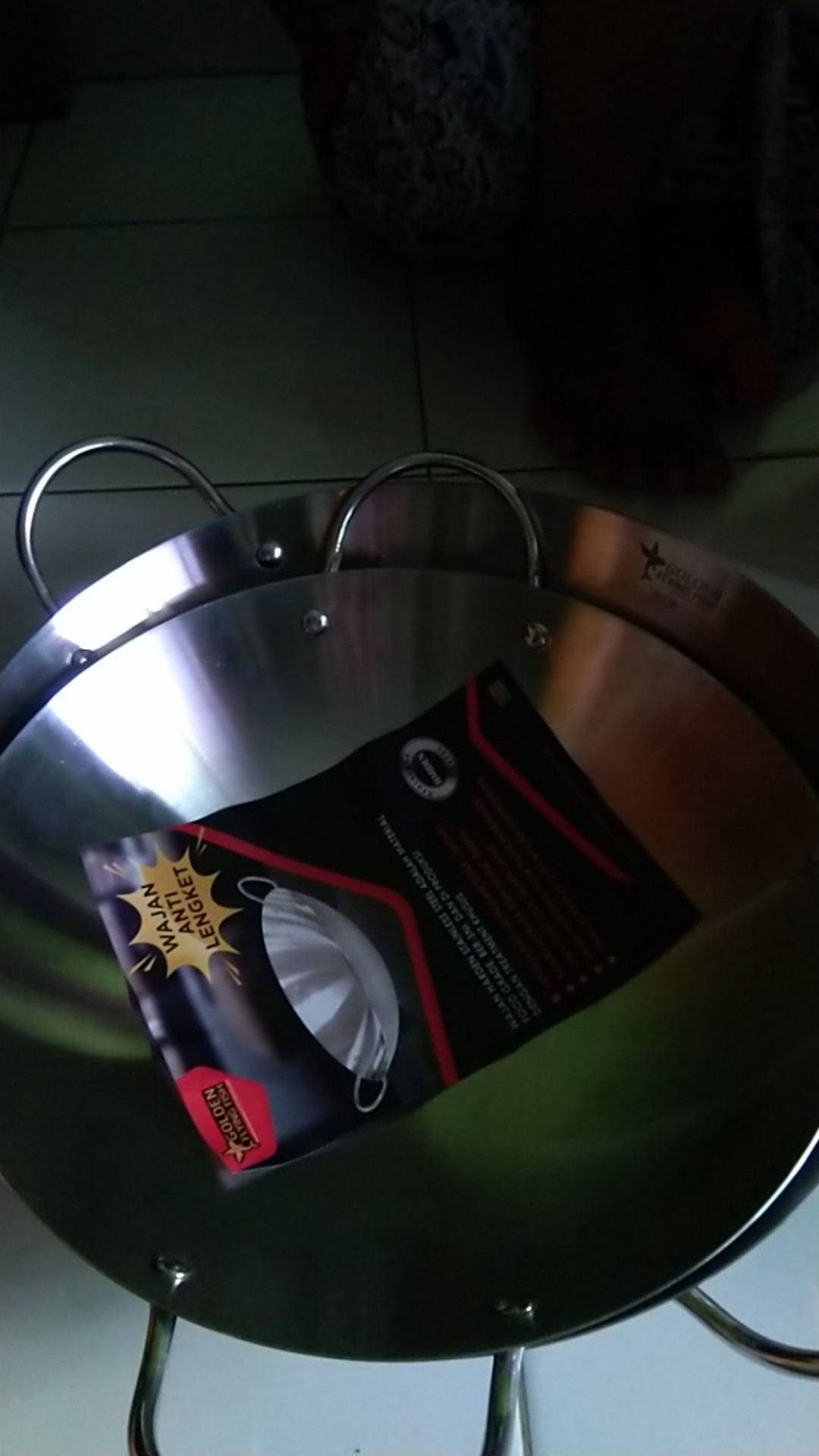 Kuali / Wajan Harden Stainless Steel 40cm Golden Flying Fish