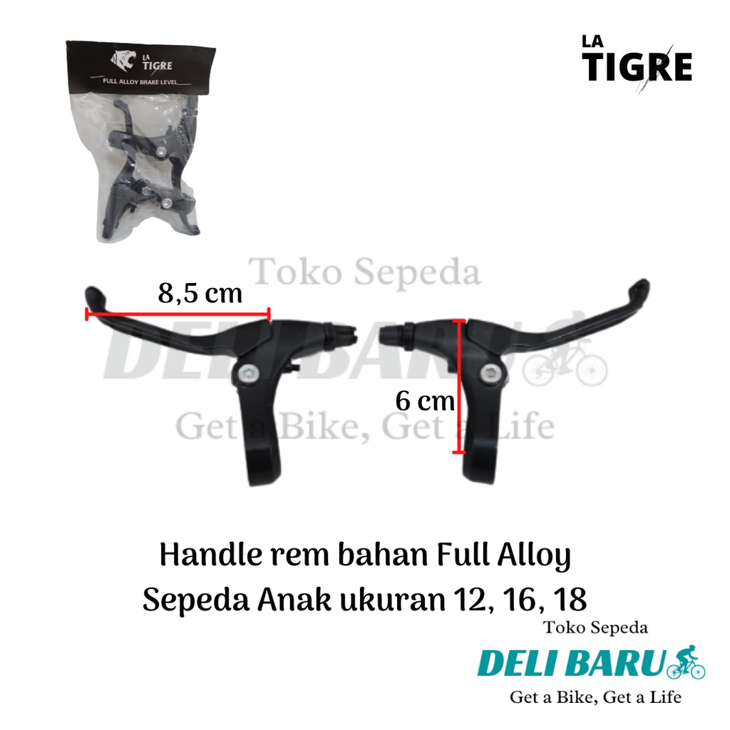 La Tigre Handle rem full alloy kecil handel aloy sepeda anak ukuran 12 16 18