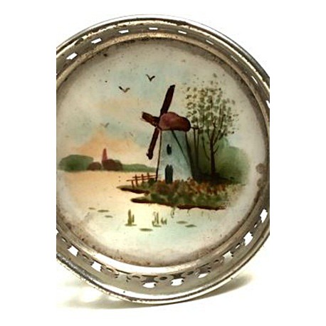 ANTIQUE PORCELAIN COASTERS 14580 - TATAKAN GELAS - BARANG ANTIK - PAJANGAN - HIASAN DINGDING