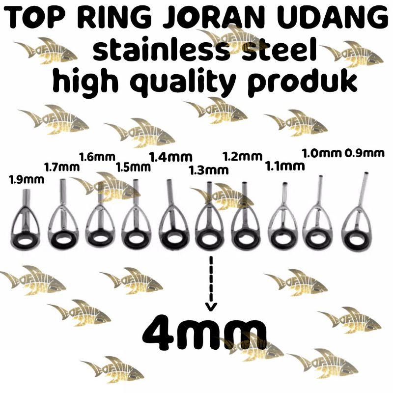 TOP RING UDANG BAHAN STAINLESS STEEL TERSEDIA SIZE 0.9 1.0 1.1 1.2 1.3 1.4 1.6 1.8 1.9