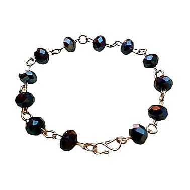 Gelang Crystal Titanium Anti Karat Selamanya PGM (HITAM) GL03