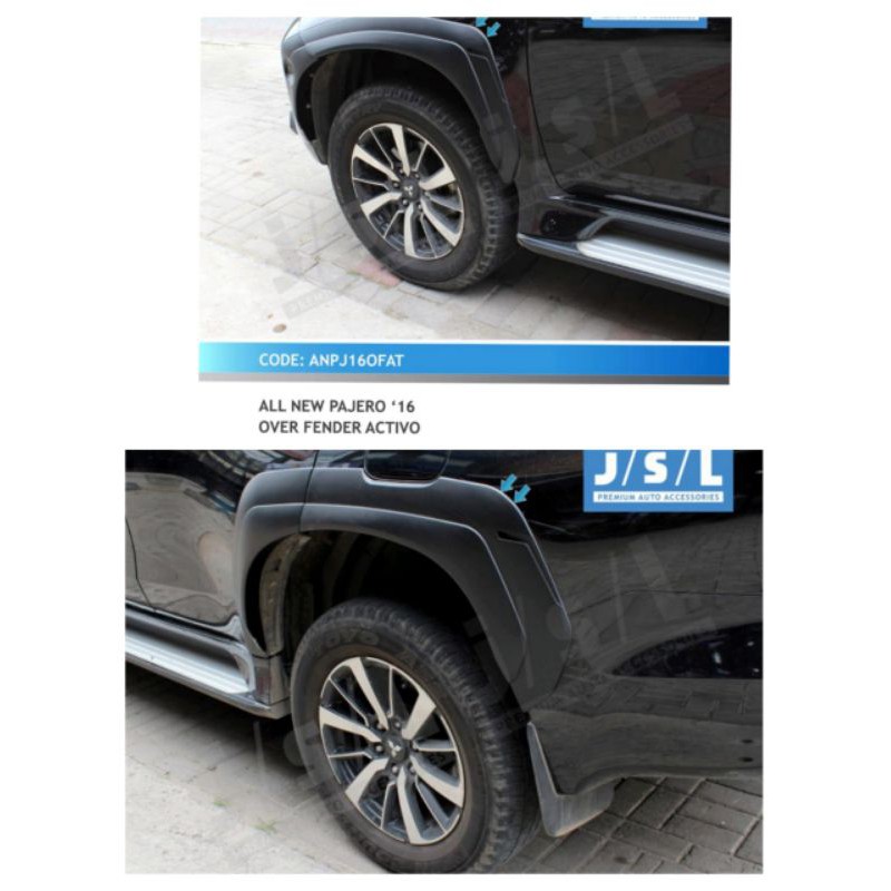 over fender all new pajero over fender pajero activo hitam samping jsl