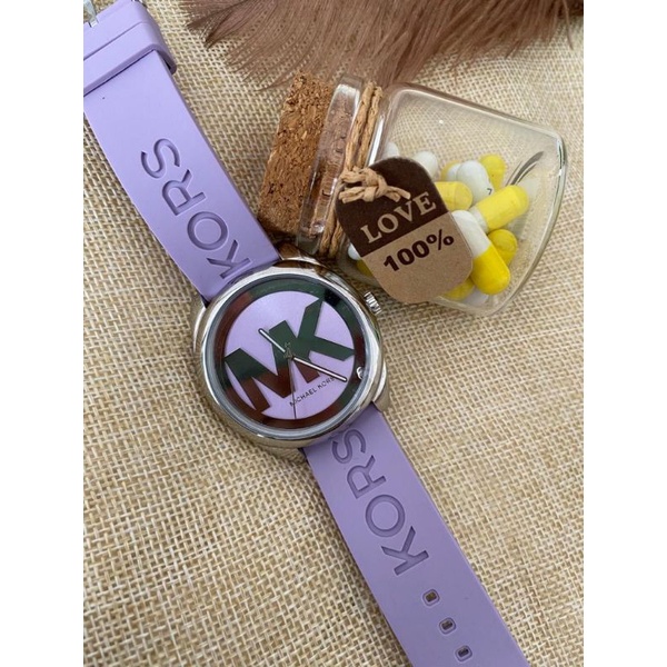 MK7143 Michael Kors Women's Janelle Lavender Silicone Strap Watch
