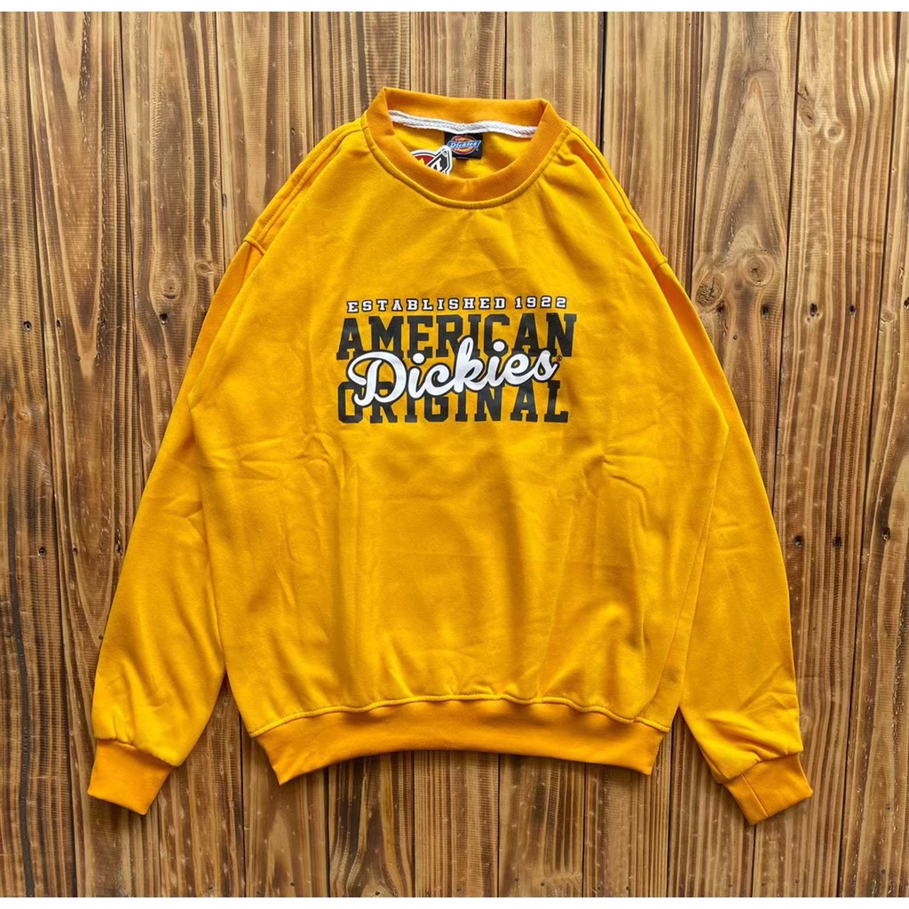 SWEATER CREWNECK DICKIES ORIGINAL LOGO GRAY BLACK RED YELLOW AUTHENTIC