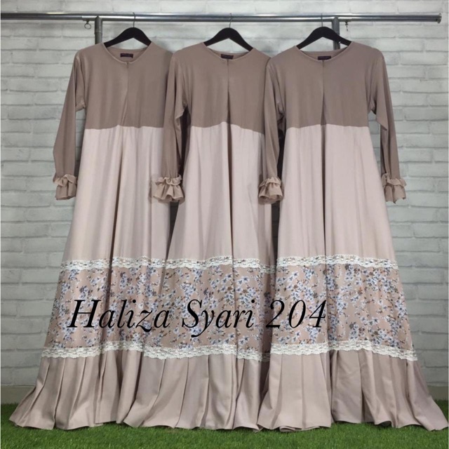 Haliza gamis 204 (gamis only) original by haliza syari