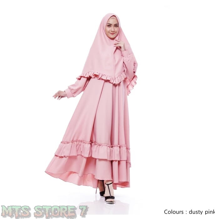 Ns FC Najibah Gamis Syari Putih Benhur Abu Toska Navy Maroon Hujan Muslim Modis Modern White Mach D