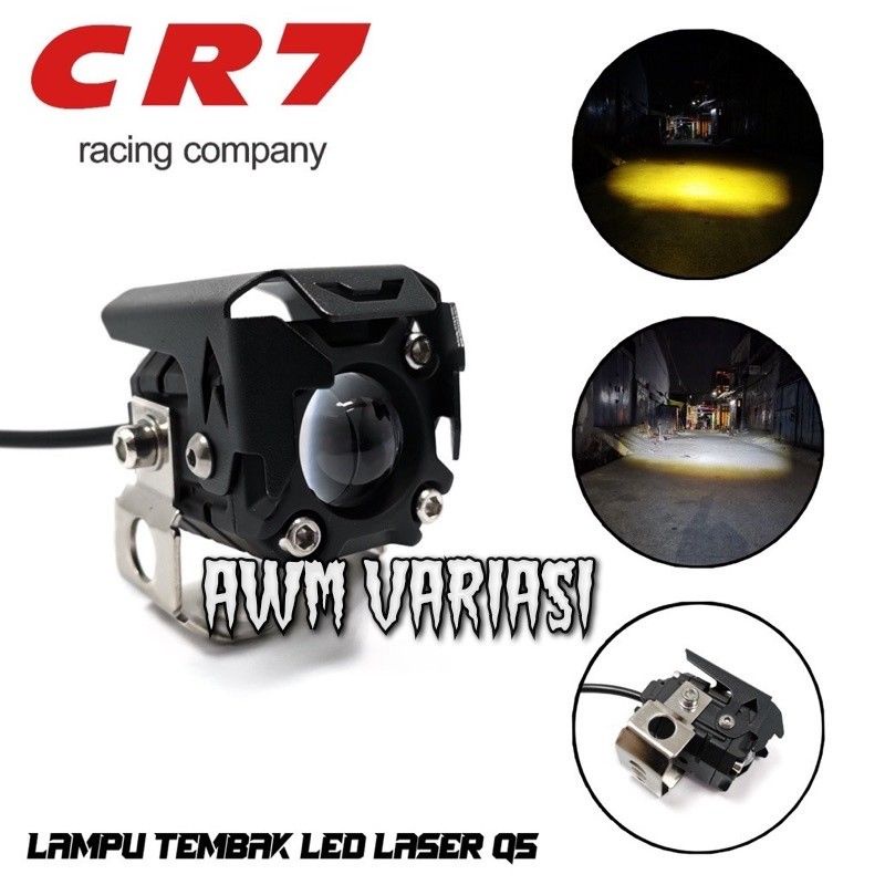 Lampu Sorot LED Laser Q5 Hi Low White Yellow Mini Lensa 30W FOGLAMP Mobil Dan Motor