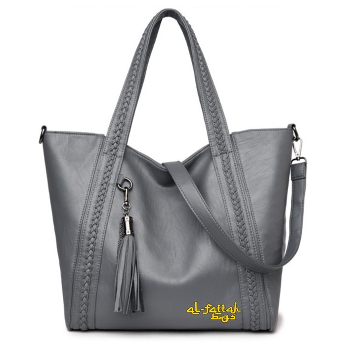 Trelaris Tas wanita import kerja pesta handbags fossil batam murah 087 Black - Abu-abu