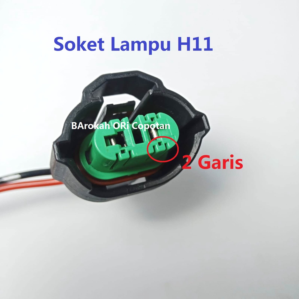 Soket Lampu H11 FOG LAMP FOGLAMP KONEKTOR FITTING FITING Hijau 2pin 2kabel 2 pin socket