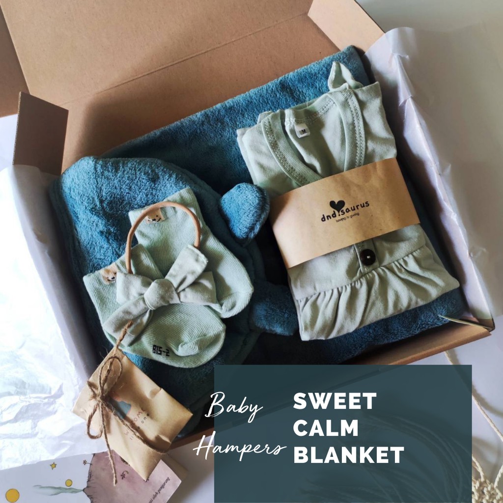 Selimut Bayi/Hampers Selimut Bayi/ Hampers Bayi Baru Lahir/ Hampers Bayi Mewah/ Kado Bayi Baru Lahir-Sweet Calm Blanket