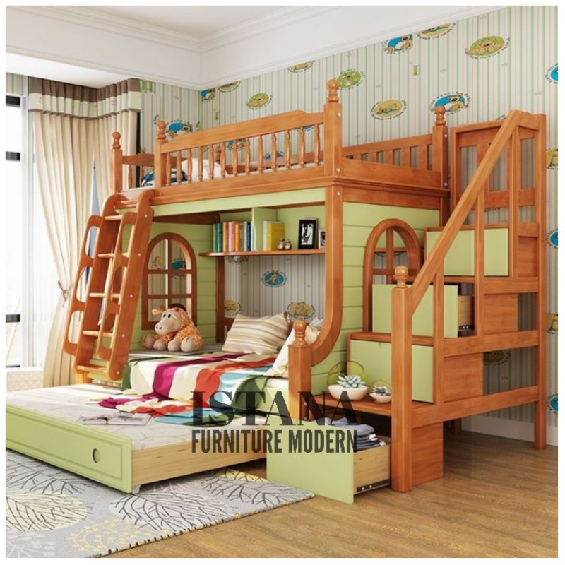 Tempat tidur tingkat - Tempat tidur tingkat anak - Dipan tingkat anak - Ranjang tingkat anak