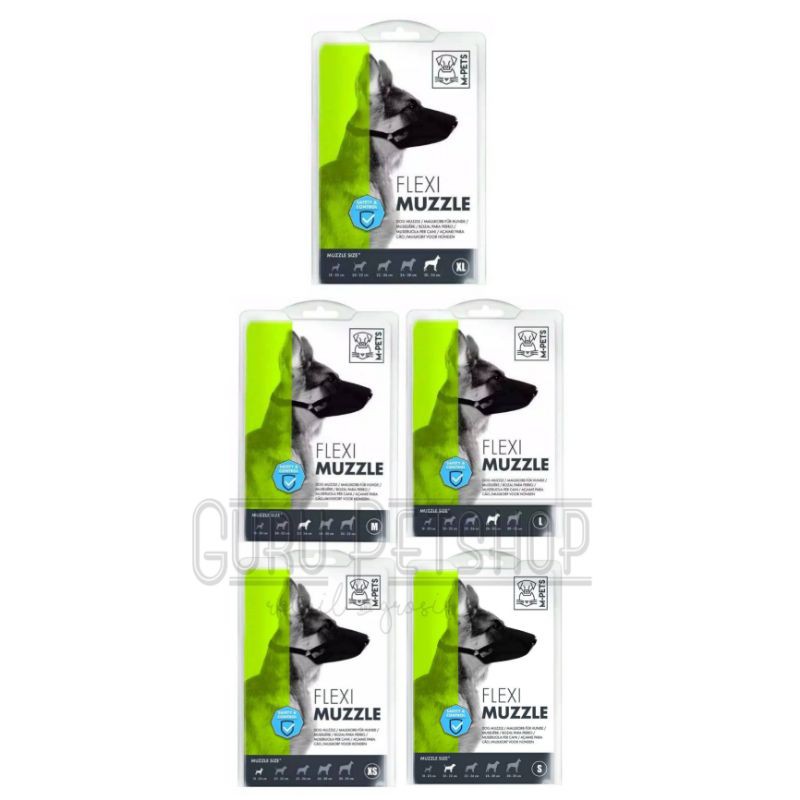 M-Pets Flexi Dog Muzzle/ Berangus Anjing Dengan Berbagai Ukuran