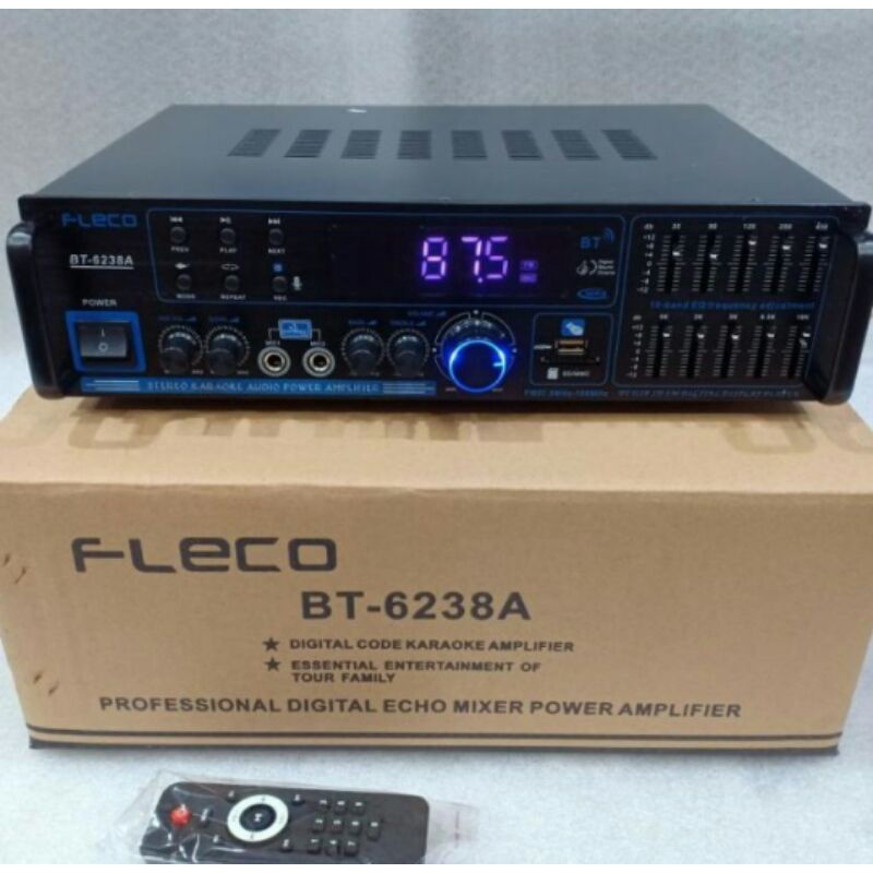 Cod Power Amplifier Fleco F-BT6238A//amplie Karaoke//Amplie Bluetooth//Amplie Digital multifungsi