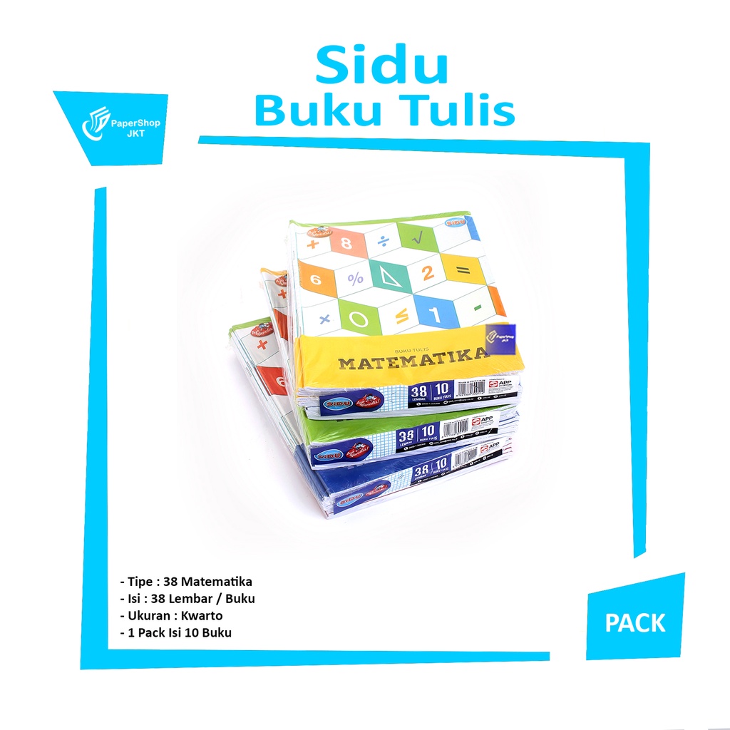 

SinarDunia - Buku Tulis Kotak Kecil Matematika 38 Lembar - Pack