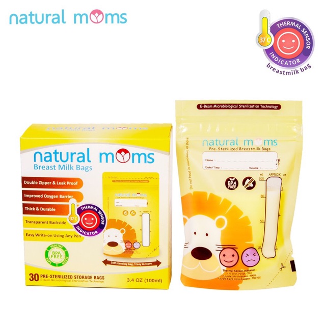 NATURAL MOMS Kantong Asi 100ml 100 ml / Breastmilk Storage Bags