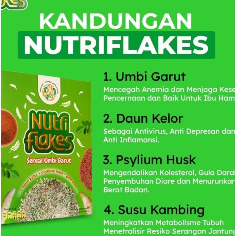 Obat maag asam lambung herbal umbi garut Nutriflakes