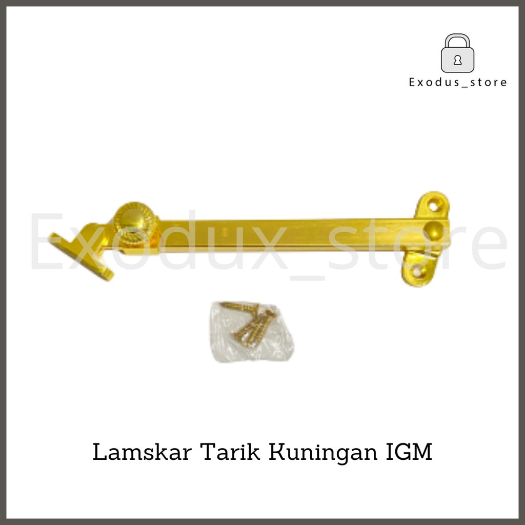 Lamskar ramskar tarik penahan jendela / hak angin kuningan IGM