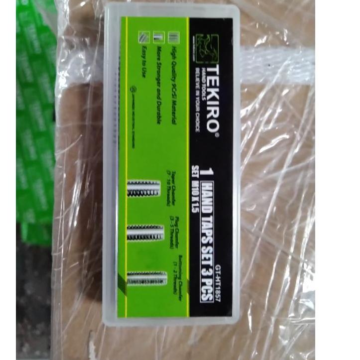 ➩ TEKIRO hand taps set 3pcs M3 / M4 / M5 / M6 / M8 / M10 / M12 ORIGINAL (HARGA PER UKURAN) hand tap 