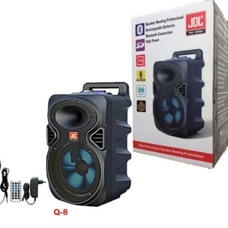 Speaker JDL 8 inch Q8L bluetooth FREE MIC KABEL