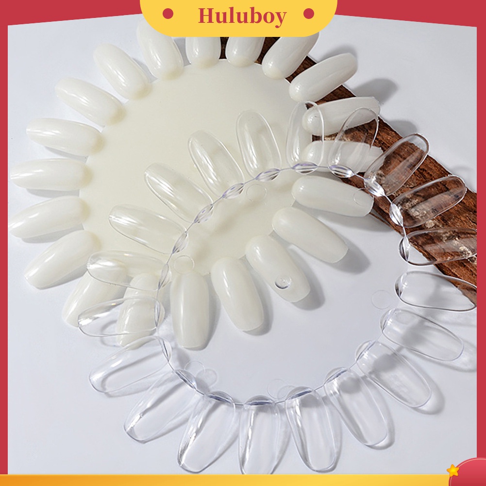 Huluboy Huluboy♡ Cetakan Kuku Palsu Bentuk Roda Bulat Bahan Akrilik 20 Warna Untuk Display