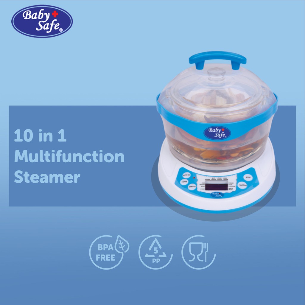 Baby Safe 10 in 1 Multifunction Steamer / steamer multifungsi / alat MPASI