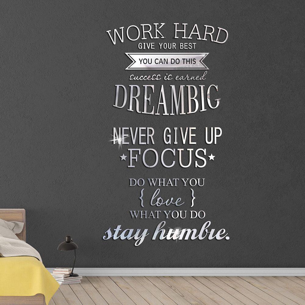 Top Motivasi Stiker Dinding Wall Decals Kamar Tidur Kantor Ruang Tamu Wall Art Sticker