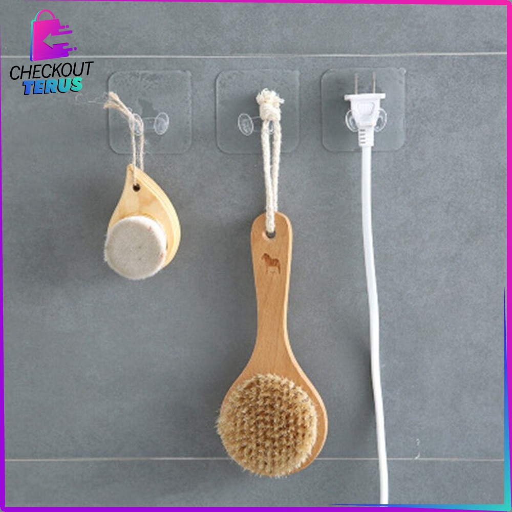 CT C124 Gantungan Tempel Dinding Kamar Mandi Gantungan Baju Hook Magic Sticky dan Plug Hook Multifungsi