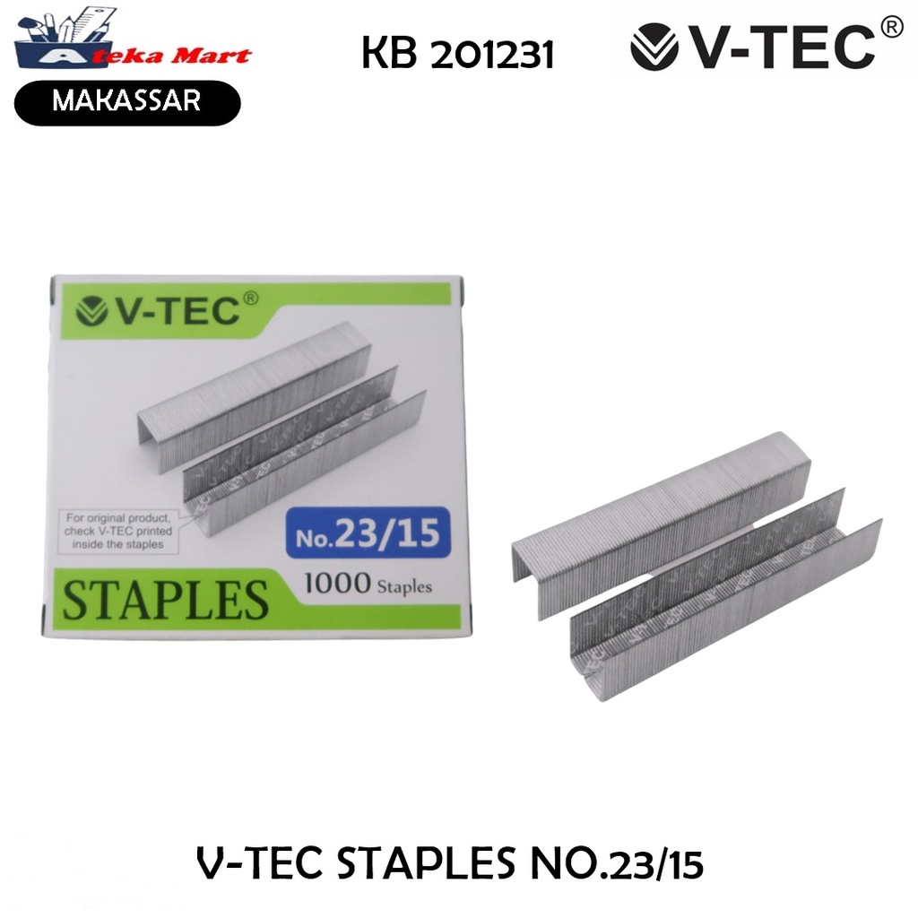 

[1 BOX KCL] V-TEC STAPLES NO.23/15