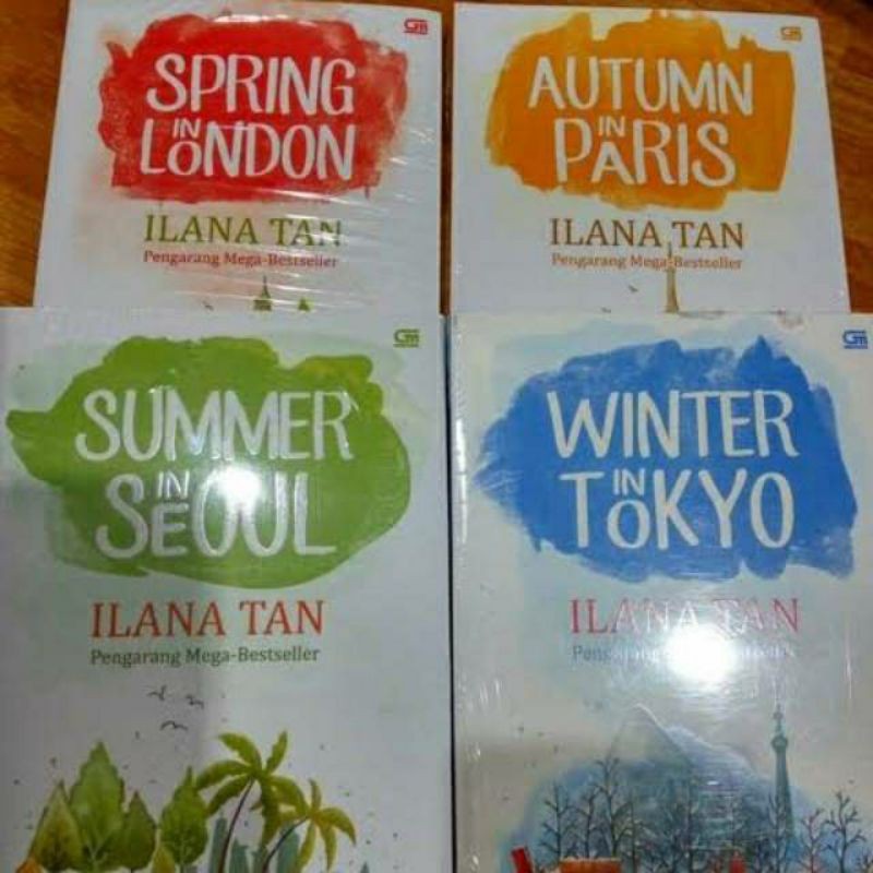 Set 4 Novel ilana tan - Winter in Tokyo, Spring in London, Summer in Seoul, Autumn in Paris-1