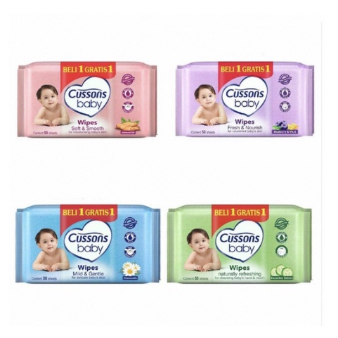 CUSSONS BABY WIPES Cusson Baby Wipes - Tissue Basah Bayi BUY 1 GET 1