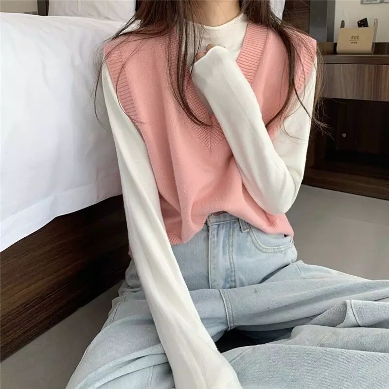 NATHA CROP VEST KNIT RAJUT-Rompi Rajut