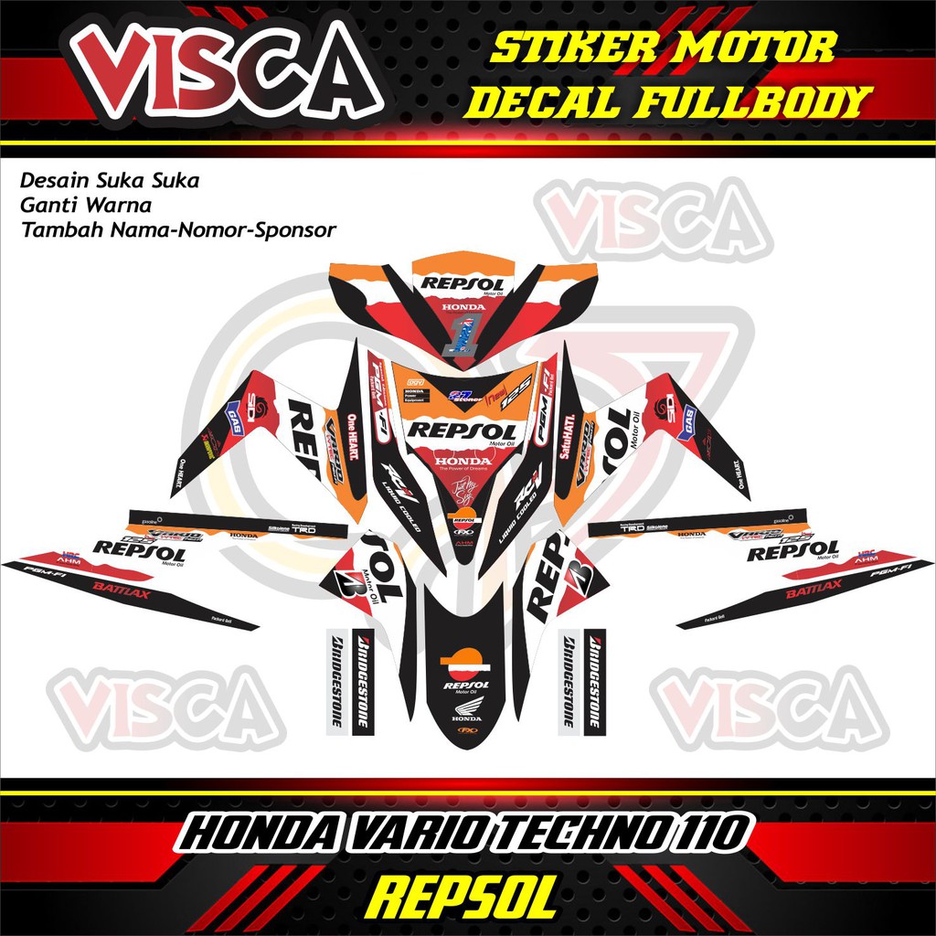 decal  VARIO 110   decal  VARIO 110  decal   VARIO 110  full body VARIO TECHNO 110 REPSOL