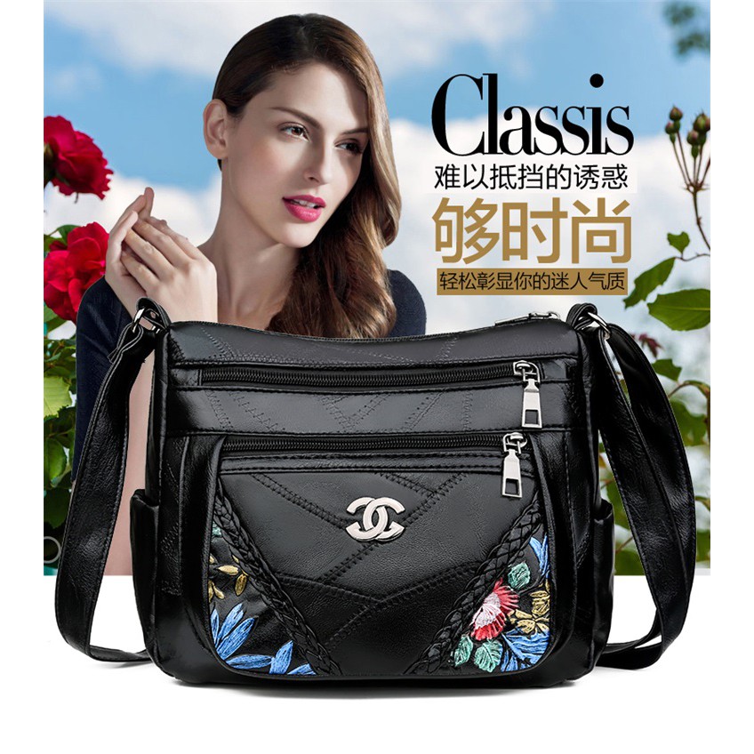 AND COD TAS SELEMPANG WANITA KULIT SLING BAG WOMEN FASHION KOREAN STYLE TAS CEWEK IMPORT T195