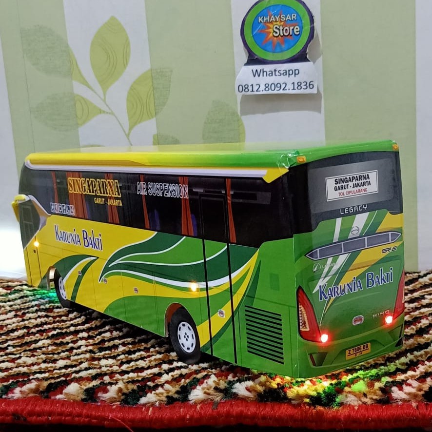 miniatur bus SR2 KARUNIA BAKTI plus lampu