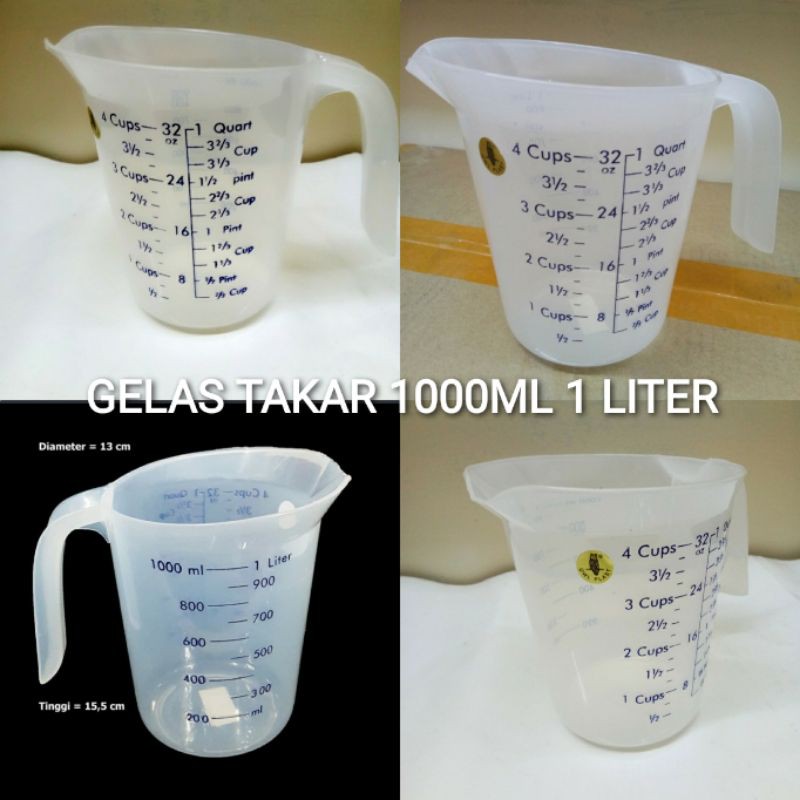 Gelas Takar 1000ml 1 lieter I Gelas Takaran 1liter
