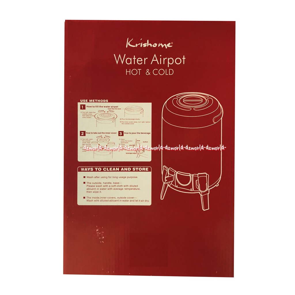 Krishome Water Airpot Hot And Cold 5.5L Termos Air Panas Kapasitas 5.5 Litter Air Pot