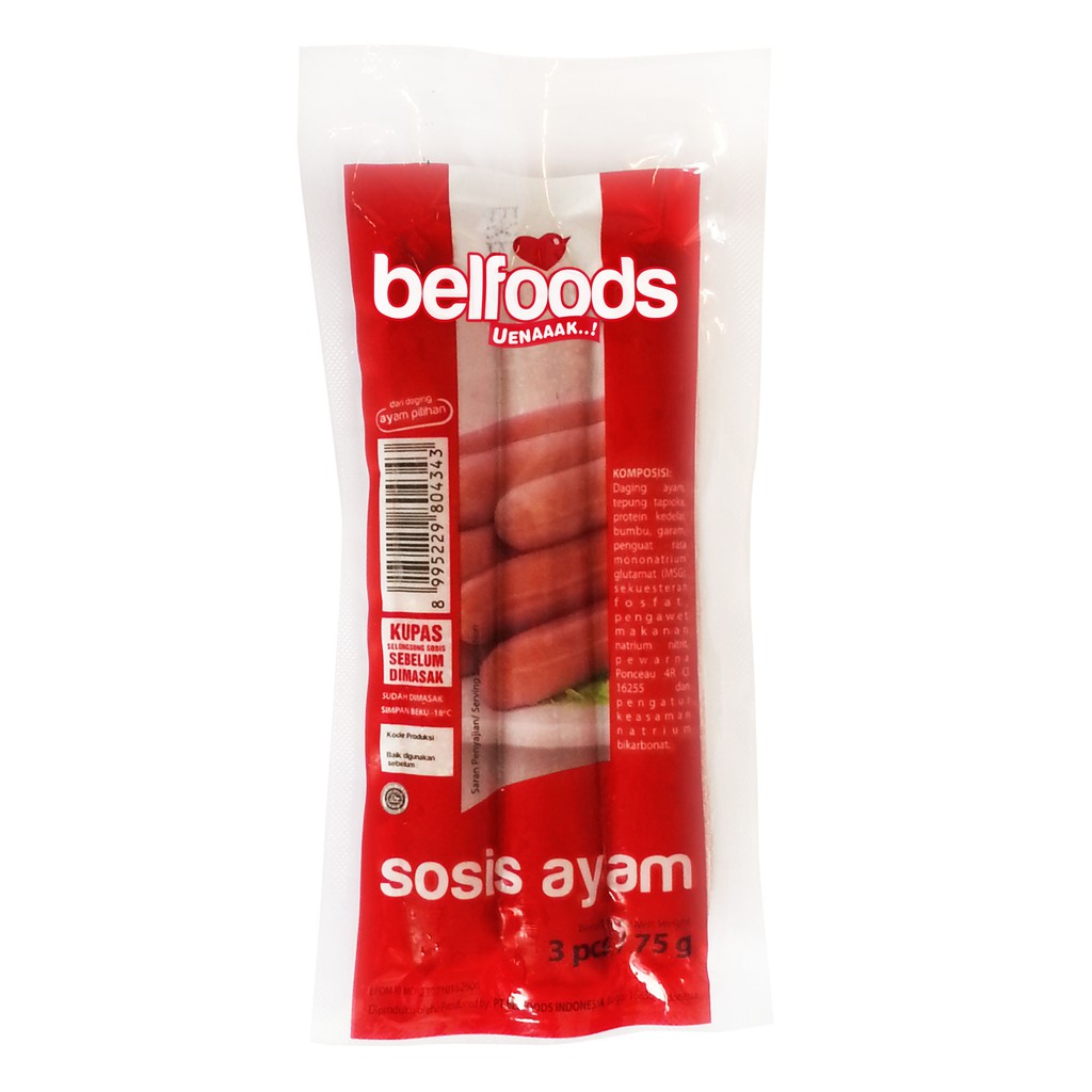 

Belfoods Uenaak Sosis Ayam 75gr