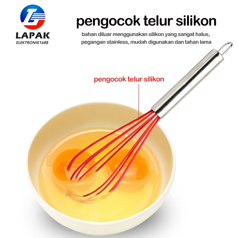 Spatula Set Alat Masak 5 in 1 Sutil Scrap Kocokan Silicone/Silikon - pink-7