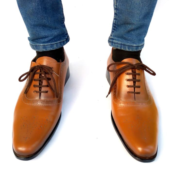Rasheda Sepatu Kulit Asli Pantofel Pria Formal Lancip L 02 T