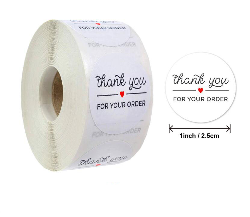 500pcs Gift Sealing Stickers Thank You for Your Love Design Scrapbook Diary Stickers Holiday Birthday Party Gift Decoration Sticker-L