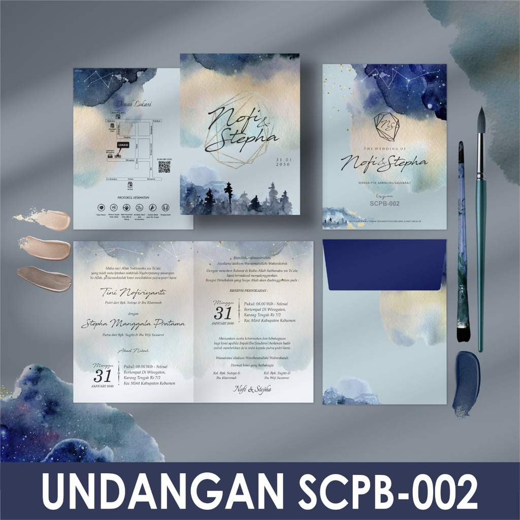 UNDANGAN PERNIKAHAN AMPLOP SCPB-002 FREE DIGITAL VIDEO DAN BUKU TAMU