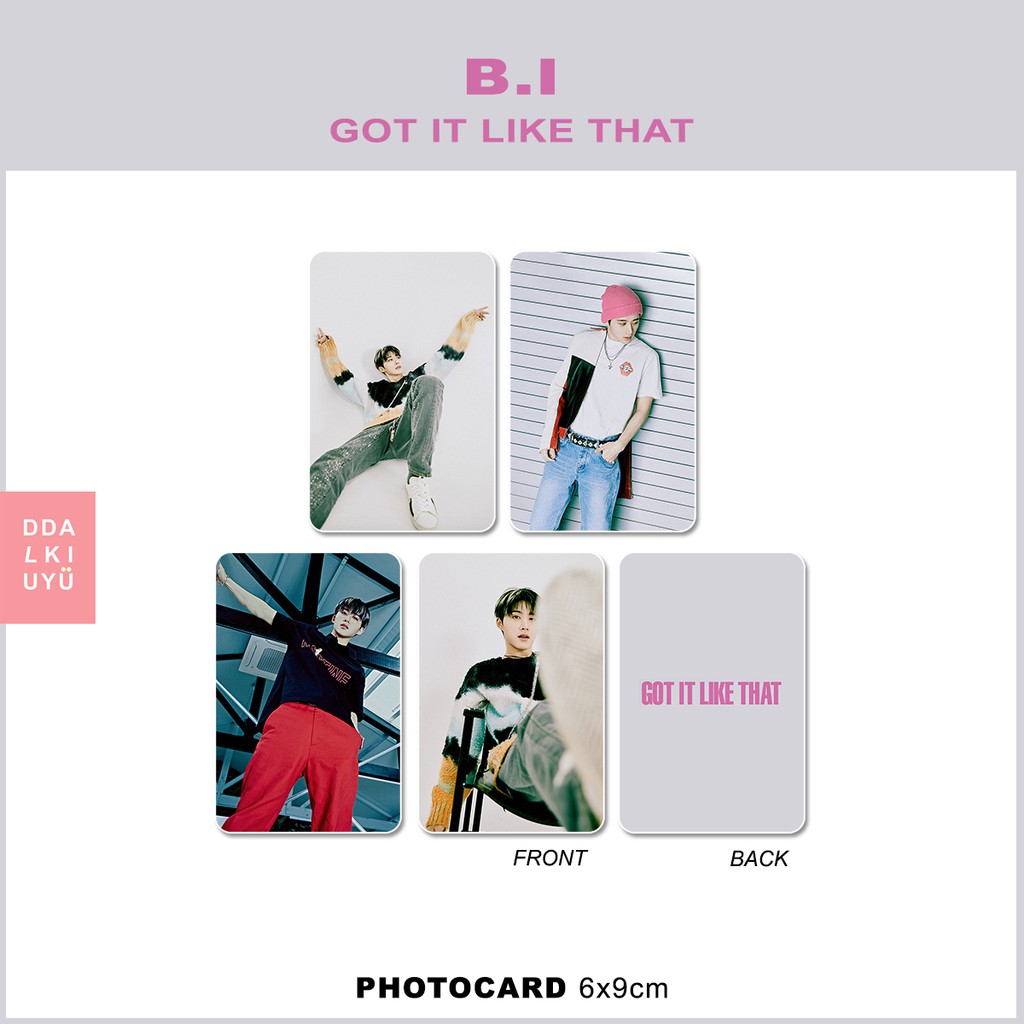 B.I [GOT IT LIKE THAT] Kim Hanbin  - pc kpop unoff photocard 2 sisi ikon