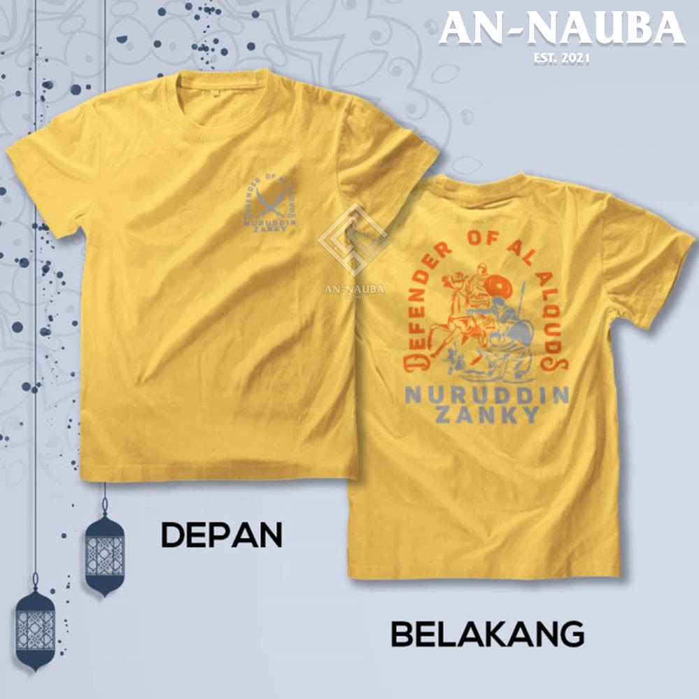 Kaos Dakwah Islami Sahabat Nabi / NURUDDIN ZANKI TSHIRT / Baju Distro Santri Muslim Trendy [AN-6362]-7