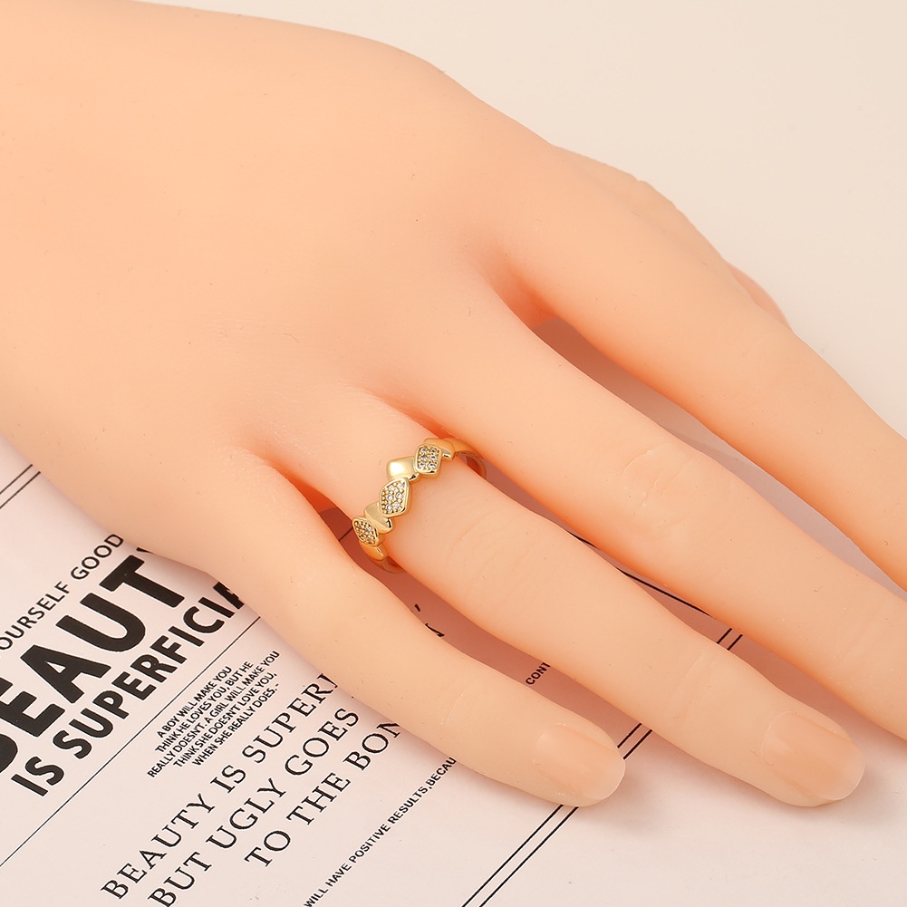 Cincin gaya Eropa dan Amerika tidak teratur bunga cincin pria dan wanita sederhana diamond gelang fa