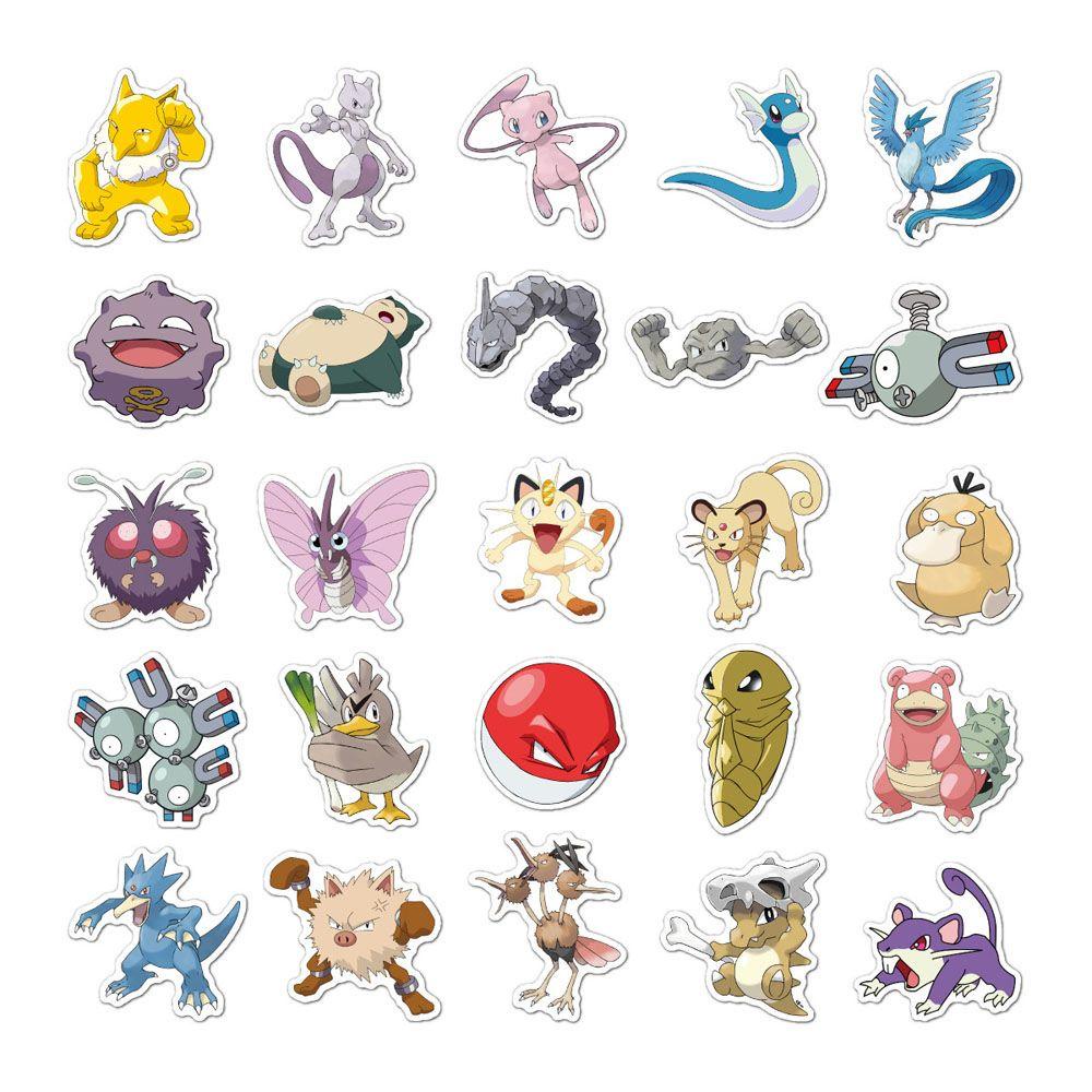 Mxbeauty Stiker Pokemon Mini DIY Dekorasi Klasik Anime Motor Sekolah Kantor Perlengkapan Koper Pokemon Skateboard Animel Stickers