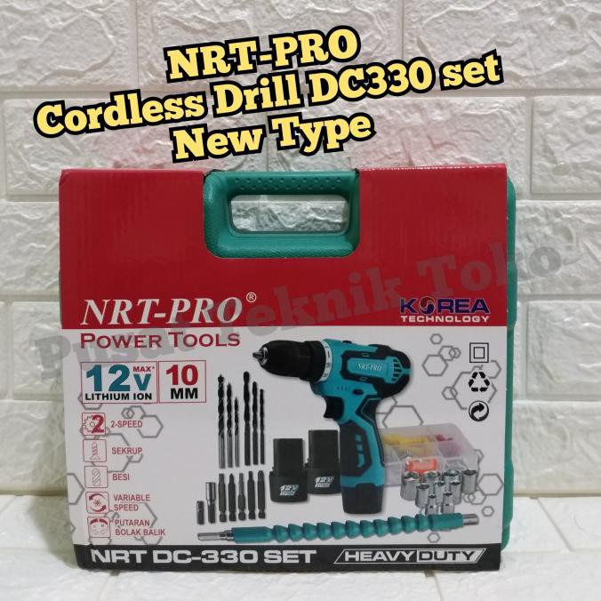 -READY- MESIN BOR CORDLESS NRT PRO DC 330 SET MATA BOR -BOR NRT PRO DC 330 SET