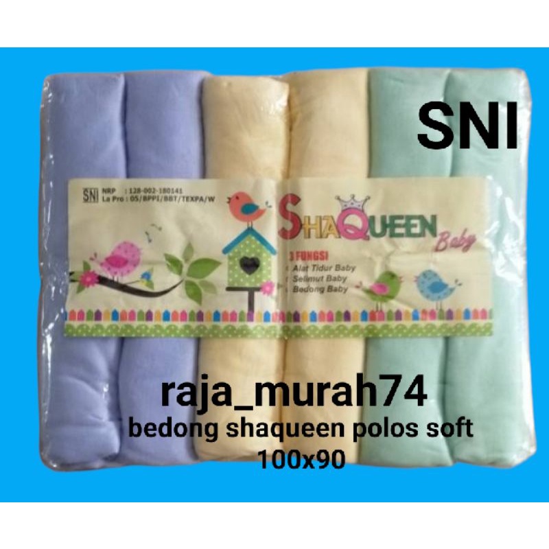 setengah lusin bedong shaquen polos soft (6 pcs)