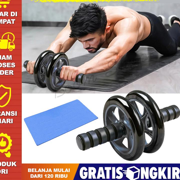 Siap Kirim.. Ab Roller Wheel Abs Roll Sport Alat Olahraga Fitnes Dirumah Alat Fitnes Rumahan  Roda R